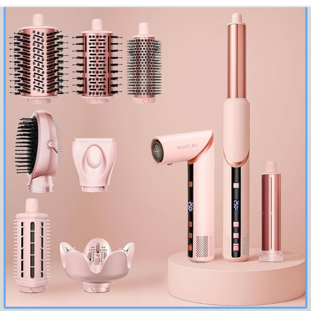 Pink 9-in-1 Hair Styling Set
